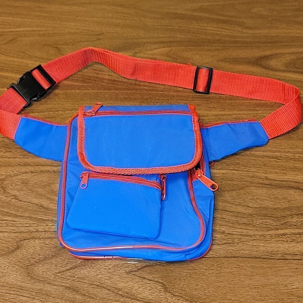 Vintage Red & Blue Fanny Pack